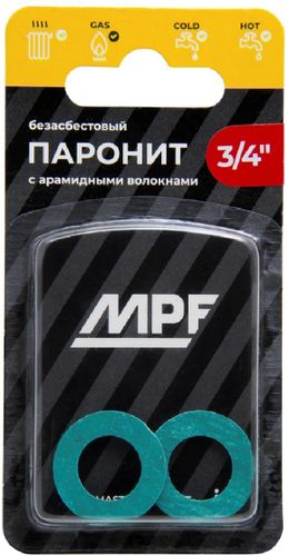 Прокладка паронитовая MasterProf  безасбестовая MPF 3/4" 2 шт, изображение