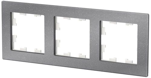 Рамка 3 поста Schneider Electric Atlas Design айс грей, изображение