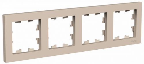 Рамка 4 поста Systeme Electric Atlas Design 1712748 песочный, детальное фото
