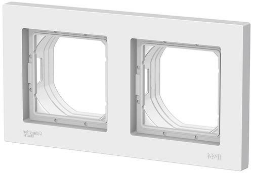 Рамка 2 поста Schneider Electric Atlas Design белый, фото