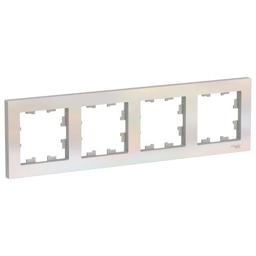 Рамка 4 поста Systeme Electric Atlas Design жемчужный, изображение