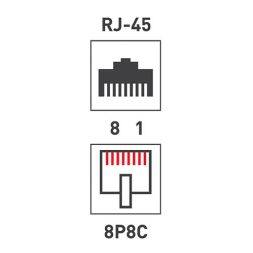 Разъем RJ-45(8P8C) REXANT под витую пару UTP CAT 6 с вставкой упак 50 шт, картинка