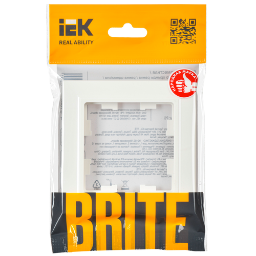 Рамка 1 пост IEK BRITE белый, картинка