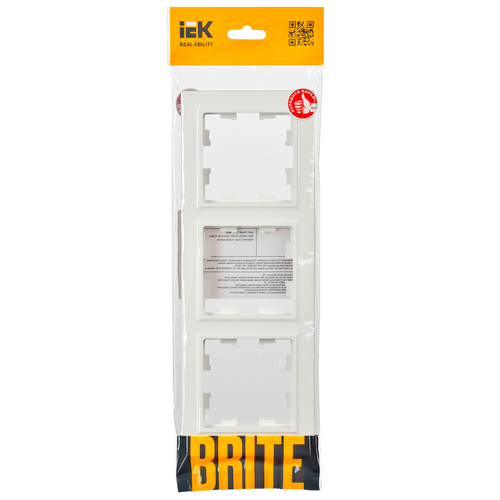 Рамка 3 поста IEK BRITE белый, изображение