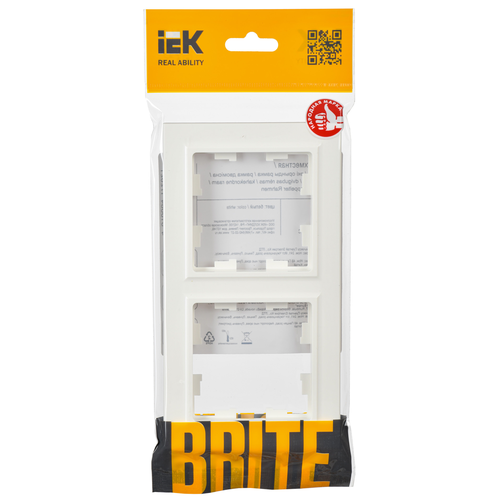 Рамка 2 поста IEK BRITE белый, вид