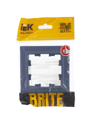 Рамка 1 пост IEK BRITE маренго, вид