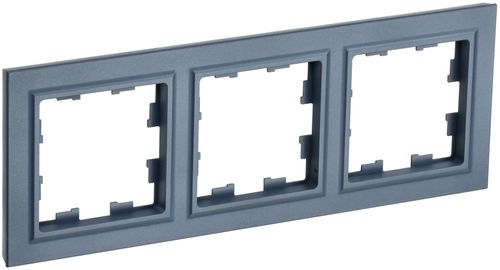 Рамка 3 поста IEK BRITE маренго, фотография