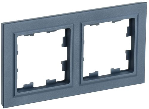 Рамка 2 поста IEK BRITE маренго, фотография