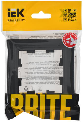 Рамка 1 пост IEK BRITE BR-M12-K53 графит, вид