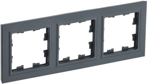 Рамка 3 поста IEK BRITE графит, вид