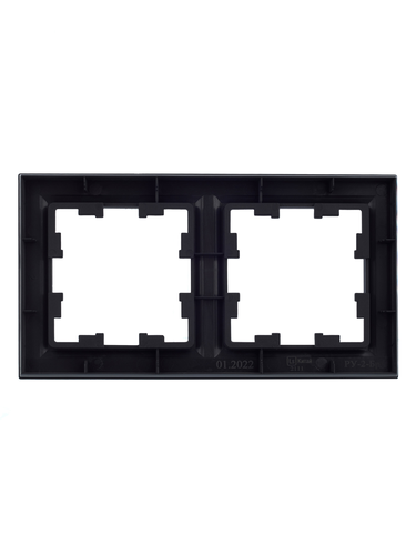 Рамка 2 поста IEK BRITE BR-M22-K53 графит, вид
