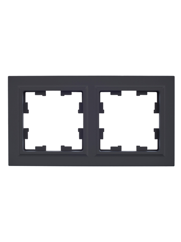 Рамка 2 поста IEK BRITE BR-M22-K53 графит, картинка