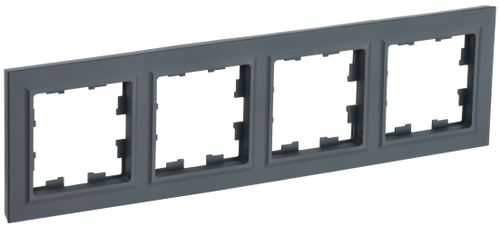 Рамка 4 поста IEK BRITE графит, фотография