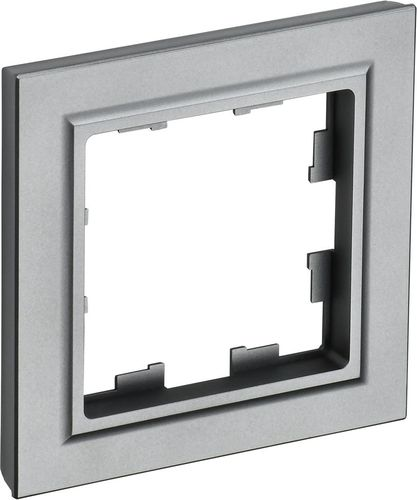 Рамка 1 пост IEK BRITE BR-M12-K46 сталь, изображение