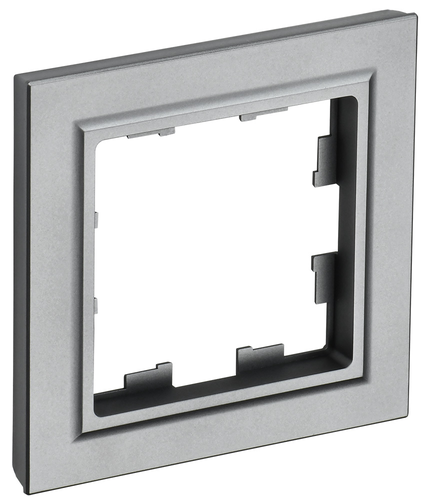 Рамка 1 пост IEK BRITE BR-M12-K46 сталь, изображение