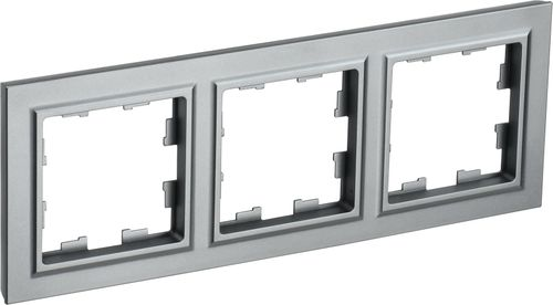 Рамка 3 поста IEK BRITE сталь, изображение