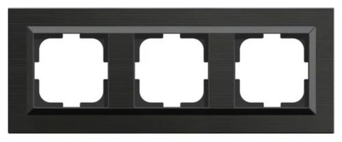 Рамка 3 поста OVIVO Quantum антрацит, вид