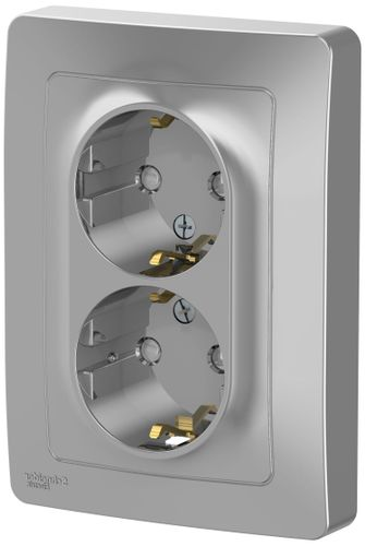Розетка электрическая Schneider Electric BLANCA BLNRS001123 алюминий, фото