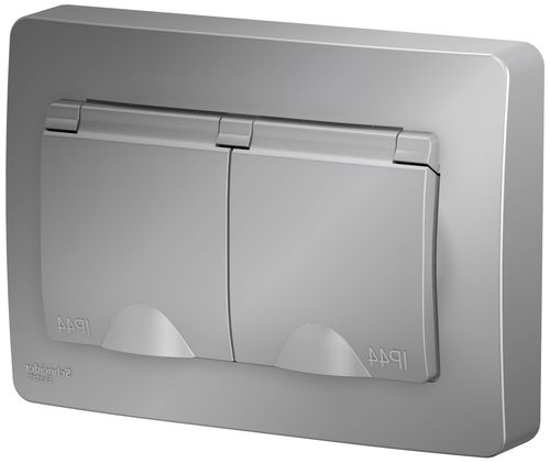 Розетка электрическая Schneider Electric BLANCA BLNRS441123 алюминий, вид