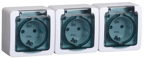 Розетка электрическая IEK ГЕРМЕС PLUS ERMP32-K03-16-54-EC белый, фото