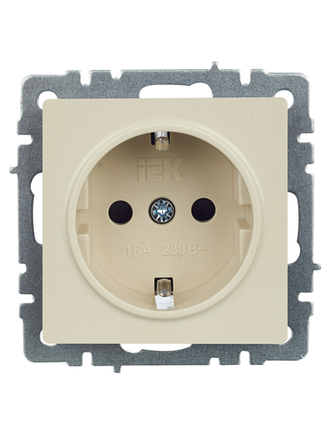 Розетка электрическая IEK BRITE BR-R14-16-K10 бежевый, картинка