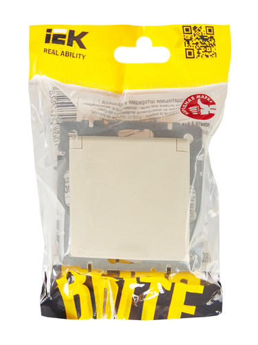 Розетка электрическая IEK BRITE BR-R16-16-K10 бежевый, фотография