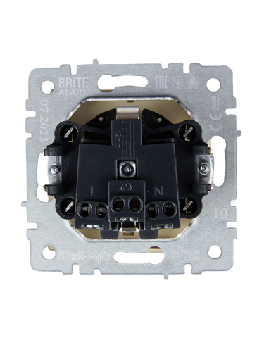 Розетка электрическая IEK BRITE BR-R16-16-K10 бежевый, детальное фото