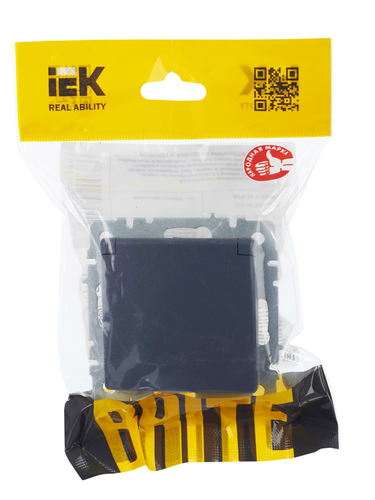 Розетка электрическая IEK BRITE BR-R16-16-44-K35 маренго, картинка