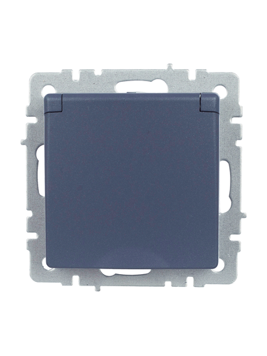 Розетка электрическая IEK BRITE BR-R16-16-44-K35 маренго, картинка