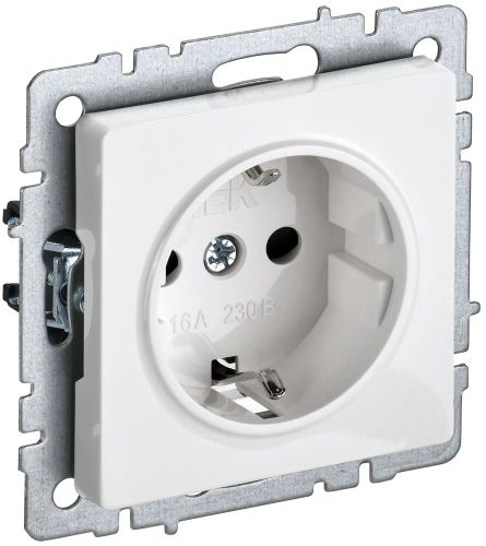 Розетка электрическая IEK BRITE BR-R11-16-K01 белый, изображение