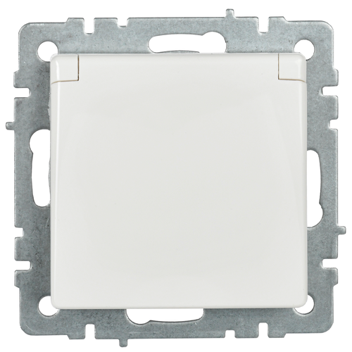 Розетка электрическая IEK BRITE BR-R16-16-K01 белый, детальное фото