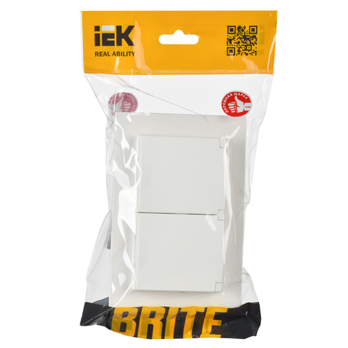 Розетка электрическая IEK BRITE BR-R26-16-44-K01-F белый, фотография