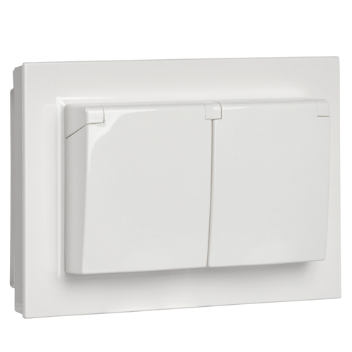 Розетка электрическая IEK BRITE BR-R26-16-44-K01-F белый, картинка