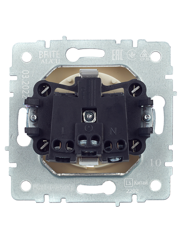 Розетка электрическая IEK BRITE BR-R11-16-K10 бежевый, крупный план
