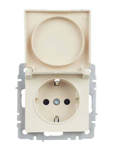 Розетка электрическая IEK BRITE BR-R16-16-44-K10 бежевый, детальное фото
