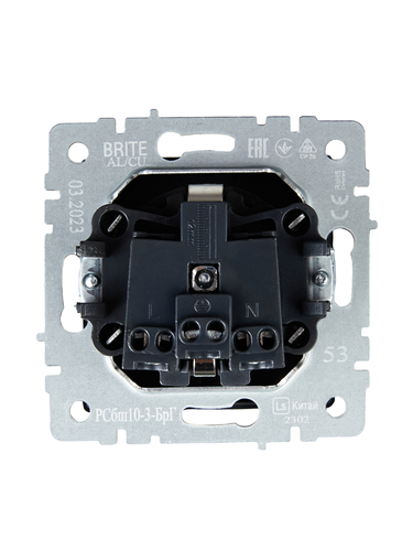 Розетка электрическая IEK BRITE BR-R16-16-K53 графит, фото