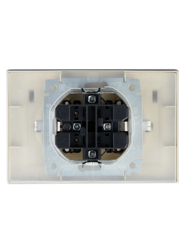 Розетка электрическая IEK BRITE BR-R26-16-44-K47-F алюминий, фото