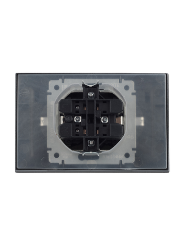 Розетка электрическая IEK BRITE BR-R26-16-44-K46-F сталь, картинка