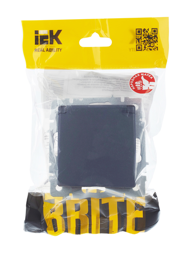 Розетка электрическая IEK BRITE BR-R16-16-K35 маренго, фотография