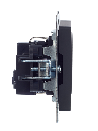 Розетка электрическая IEK BRITE BR-R11-16-K53 графит, изображение