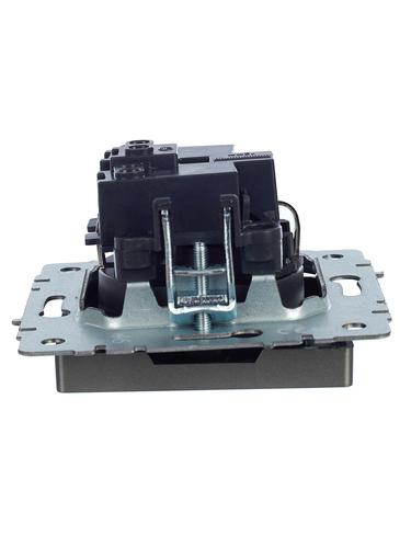 Розетка электрическая IEK BRITE BR-R14-16-K46 сталь, детальное фото