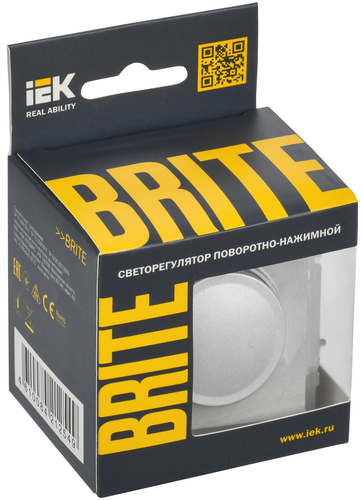 Диммер IEK BRITE алюминий, картинка