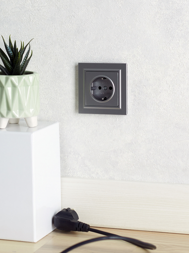 Розетка электрическая IEK BRITE BR-R11-16-K46 сталь, вид