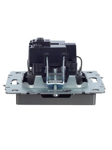 Розетка электрическая IEK BRITE BR-R11-16-K46 сталь, картинка