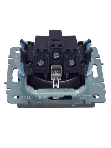 Розетка электрическая IEK BRITE BR-R11-16-K46 сталь, вид