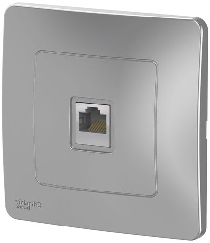 Розетка RJ-45 1 пост Schneider Electric BLANCA алюминий, детальное фото