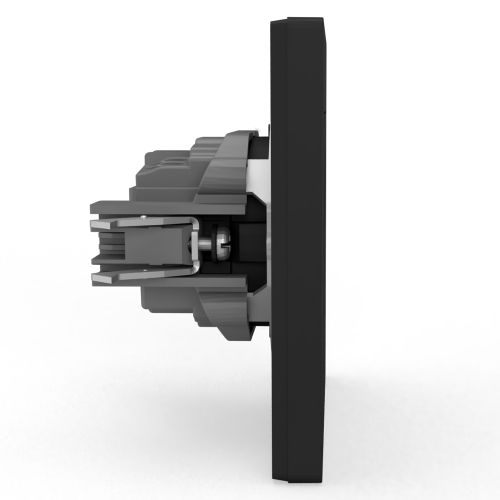 Розетка электрическая TOKOV ELECTRIC PIXEL 1792326 карбон, картинка