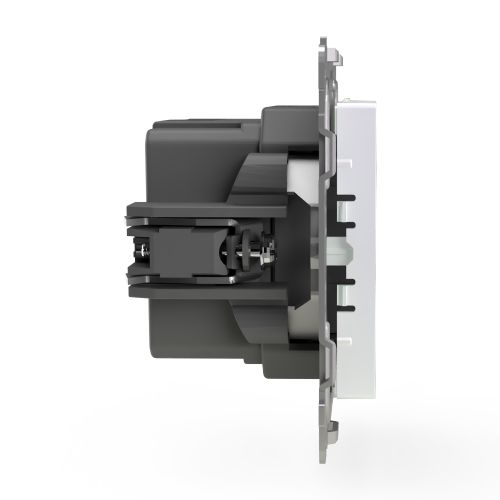 Розетка USB 2 поста TOKOV ELECTRIC PIXEL перламутр, картинка