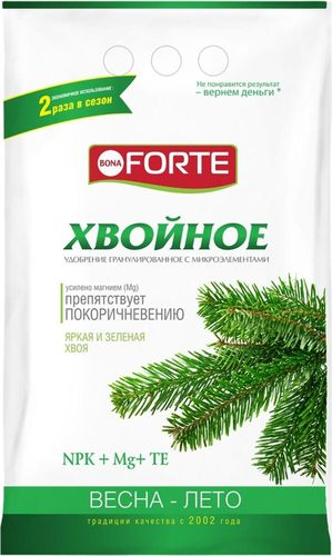 Удобрение для хвойных BONA FORTE с микроэлементами 2 кг, детальное фото