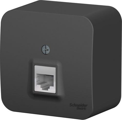 Розетка RJ-45 1 пост Schneider Electric BLANCA антрацит, изображение